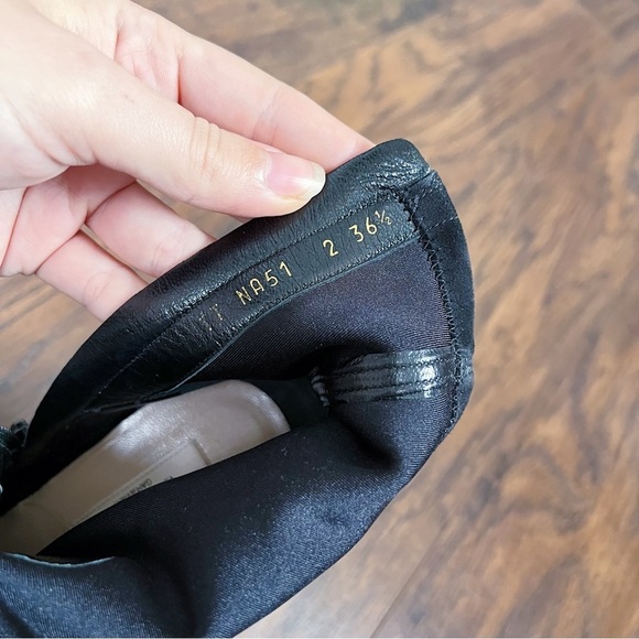 Valentino • Stretch-Suede Sock Boots ankle booties block heeled zip leather - Picture 6 of 16